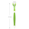 Three-sided toothbrush for dogs, light green